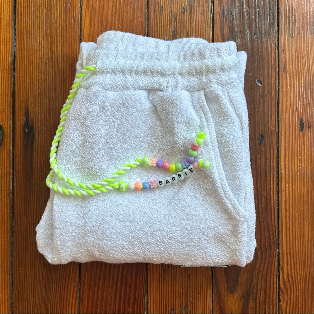 Barbie x Forever 21 Beaded Graphic Joggers Small - Picture 10 of 10